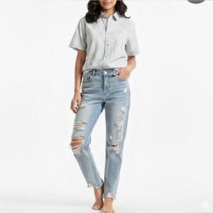 Old Navy Rockstar super skinny Distressed Blue Jeans size 18